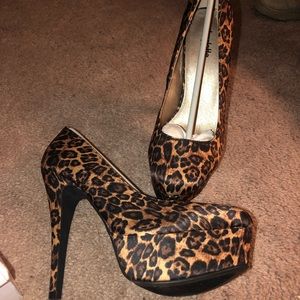 Charlotte Russe leopard cheetah platform heel